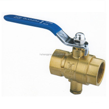 brass ball valve with temperature measurer